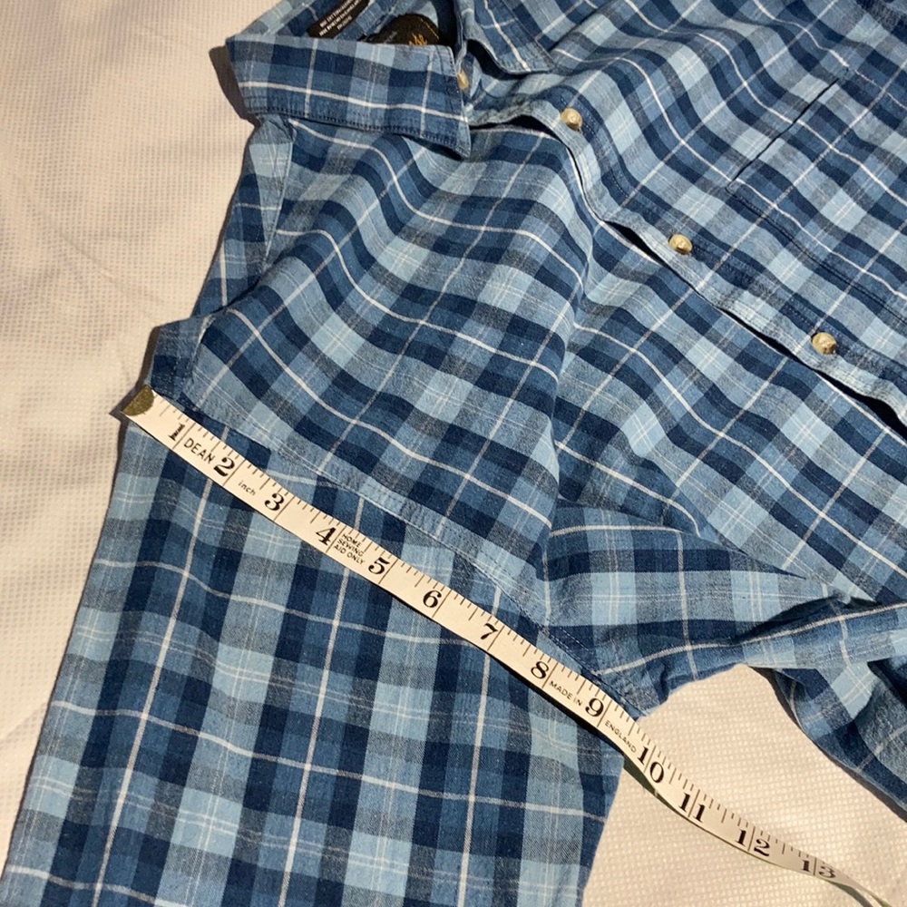 The original cascade blue jeans plaid shirt M - Picture 12 of 16